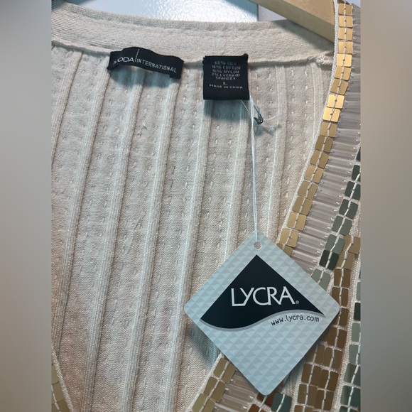 NWT - Moda International Gold Sequin Mini Dress, silk/cotton lining, never worn! - Picture 14 of 16